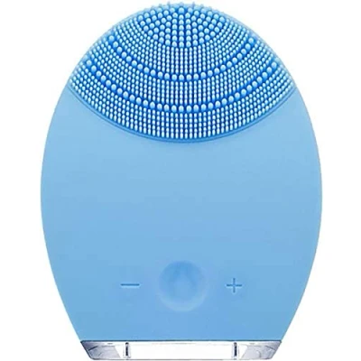 Image of Silicone Facial Cleanser Brush Sonic Electric Waterproof Face Massager (LIGHT BLUE)