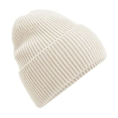Image of Beechfield Engineered Crown Oversized Cuffed Beanie Oatmeal