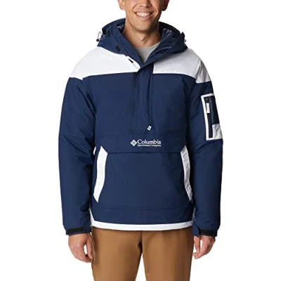 Image of Columbia Men&#039;s Challenger Insulated Pullover, Winter pullover jacket, Collegiate Navy/White, Size XL