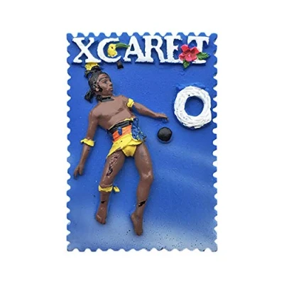 Image of Cancun Mexico XCARET 3D Refrigerator Magnet Tourist Souvenirs Resin Magnetic Stickers Fridge Home &amp; Kitchen Decoration from China