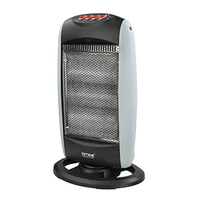 Image of AMOS Halogen Heater 3 Heat Settings 400W To 1200W Oscillating Home Office Radiator Bar with Overheat Protection, 1 Pack