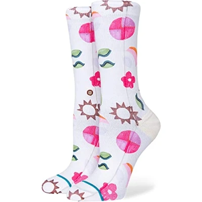 Image of Stance Womens Jazzy Crew Socks Off White Length