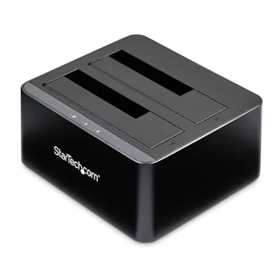 Image of StarTech.com Dual Bay USB 3.0 to SATA Hard Drive Docking Station, Dock, External 2.5/3.5&quot; I/II/III, SSD/HDD Hot Swap Bays, Top Loading (SDOCK2U33V)