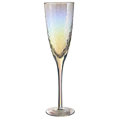 Image of Premier Housewares Drinking Glasses Textured Cocktail Hammered Effect Margarita Glass Martini Multicolored Rum 26 x 7 cm