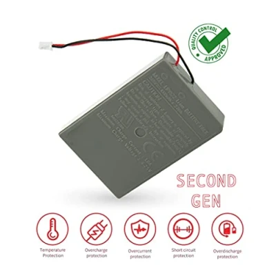 Image of SuperSmashMedia® 1000mAh Replacement Battery Pack Kit for 2nd Gen PlayStation 4 PS4 Wireless Controller Dualshock (Sony V2 Pro) + USB Cable