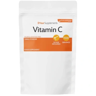 Image of Vitamin C Powder 1KG Ascorbic Acid 100% Pure British Pharmaceutical Grade Non GMO Scoop Included