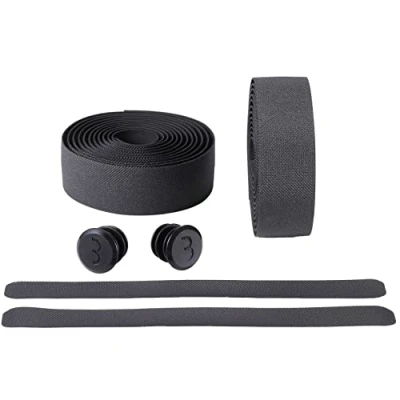 Image of BBB Cycling, ReflectRibbon, Bike Handlebar Tape, Gel Bar Reflective Grip Road, Urban, MTB Bicycles, Non Slip, Includes Plugs, BHT 17, Black, One Size