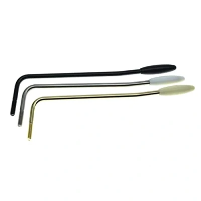Image of KAISH Stainless Steel USA Thread Tremolo Trem Arm Whammy Bar Fits American/Mexican Standard or Vintage Strat Nickel/Black/Gold with 3 Tips