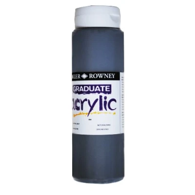 Image of Daler Rowney Graduate Acrylic Paint, Plastic Bottle, 16.91oz 500 ml, Neutral Grey