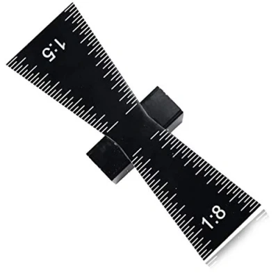 Image of Swallow Tail Dovetail Marker Hand Cut Wood Joints Gauge Guide Tool with Scale Template Size 1: 5 and 8 for Woodworking