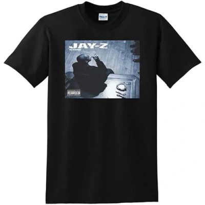 Image of Jay Z Men T Shirt Blueprint Vinyl Cd Cover Rocafella Size M Black