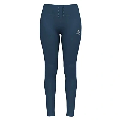 Image of Odlo Women Running tights ESSENTIALS, blue wing teal, S