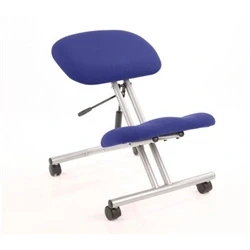 Image of Kneeler Kneeling Stool Silver Frame Bespoke Colour Stevia Blue