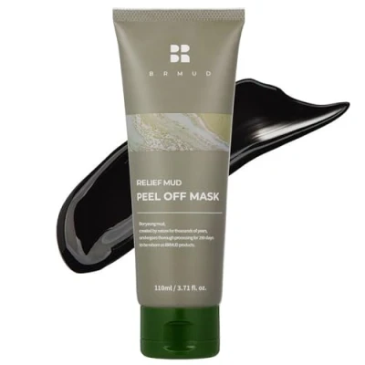 Image of BRMUD Recovery Mud Peel Off Mask Gentle, Hypoallergenic Exfoliating &amp; Cleansing Face Deep Pore Blackhead Cleaner Sebum Control Korean Clay for All Skin types (3.72 fl oz