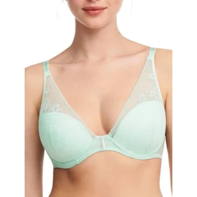 Image of Passionata Womens Maddie Plunge T Shirt Bra Nile Green Polyamide Size 32DD