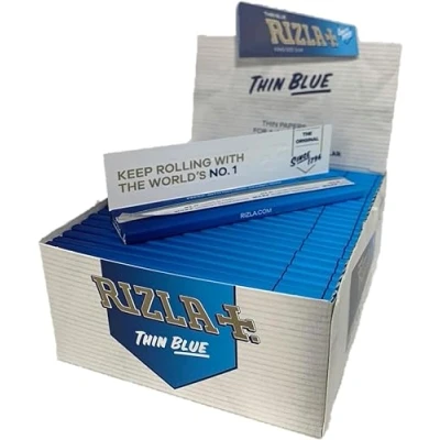 Image of RIZLA Blue King Size Slim Smoking Rolling Papers Original (10)