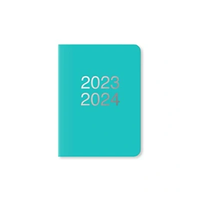 Image of Letts Dazzle A6 day to a page 2023/2024 academic diary turquoise
