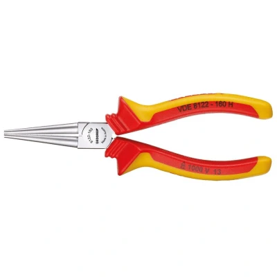 Image of GEDORE VDE round nose pliers, For gripping/bending, Long jaws, insulated, Electric, Single joint, 8122 160 H