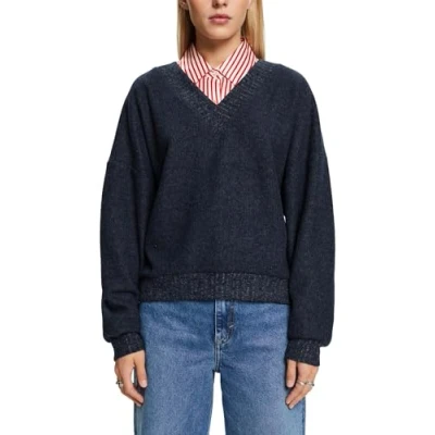 Image of ESPRIT Women&#039;s 082ee1i312 Sweater, 400/Navy, M