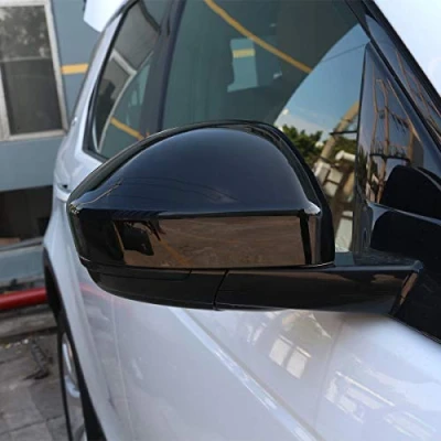 Image of DIYUCAR Car Side Rearview Mirror Cap Cover Trim For LR Discovery Sport 2015 2019 Glossy Black Jaguar F Pace X761 2016