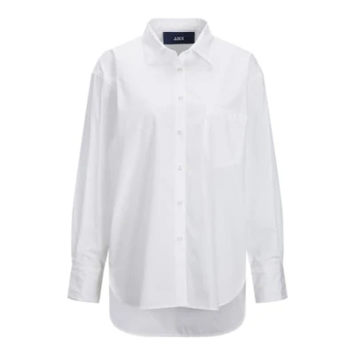 Image of JJXX Women&#039;s JXJAMIE LS Relaxed POPLIN Shirt NOOS Blouse, White, S