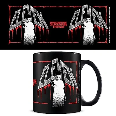 Image of Pyramid International Stranger Things Mug (Eleven Horror Design) 500ml Ceramic Coffee Mug, Cups and Mugs for Women Men Official Merchandise