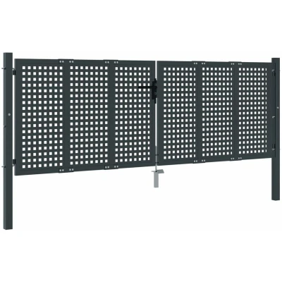 Image of vidaXL Garden Gate Anthracite 300x150 cm Steel