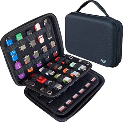 Image of ButterFox USB Flash Pen Drive Storage Case Holder, Memory Card SD Case/USB Holder/External Hard Case/Universial Electronic Accessories Organizer