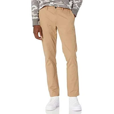 Image of Amazon Essentials Men&#039;s Skinny Fit Casual Stretch Chino Trouser, Dark Khaki Brown, 29W / 28L