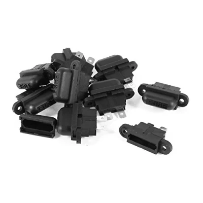 Image of sourcingmap 10 Pcs Auto Car Boat Truck Blade ATC Fuse Holder Cover Black