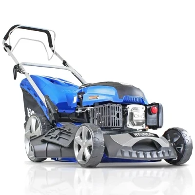 Image of Hyundai 46cm Petrol Lawnmower Self Propelled, 460mm / 18&#039;&#039; Cutting Width Lawn mower, 3.5HP 4 Stroke Engine, Foldable Handles, Mulching 3 Year Warranty