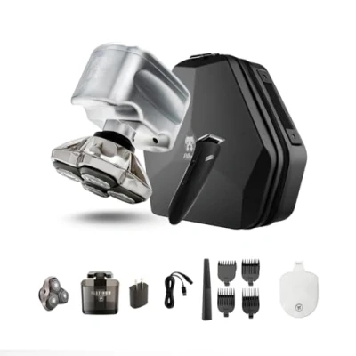 Image of Skull Shaver Pitbull Diamond PRO : Ultimate Men&#039;s Grooming Kit, Best Gift for Men Electric Razor &amp; Head, Beard, and Body Cordless, Travel Friendly, Includes Charging Cable