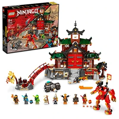Image of LEGO NINJAGO Ninja Dojo Temple 71767 Playset for Ages 8+, with Lloyd, Kai and a Snake Toy; Creative Building Kit Kids (1,394 Pieces)