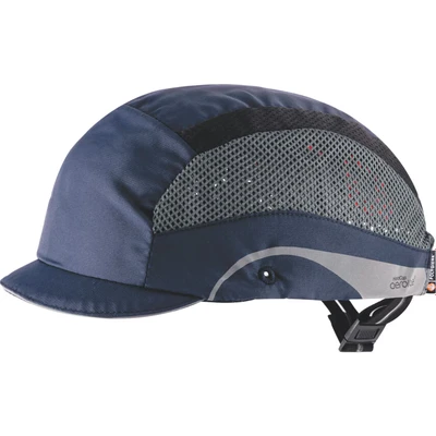 Image of JSP HardcapAerolite Premium Lightweight Baseball Style Bump Cap with EN 812 Protection for Bumps and Scrapes to the head 2.5cm micro Peak Navy (AAG000 002 100)