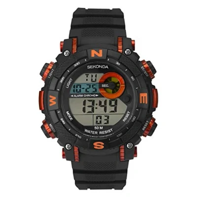 Image of SEKONDA Unisex Adult Digital Watch with Plastic Strap 1527E.05