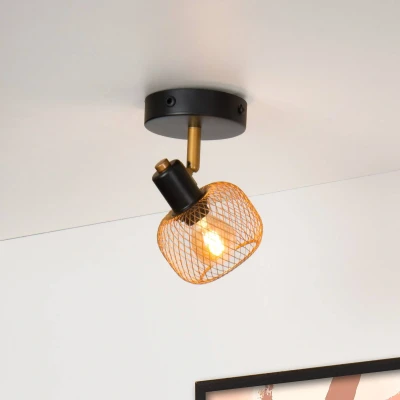 Image of Lucide Maren downlight, 1 bulb, matt gold