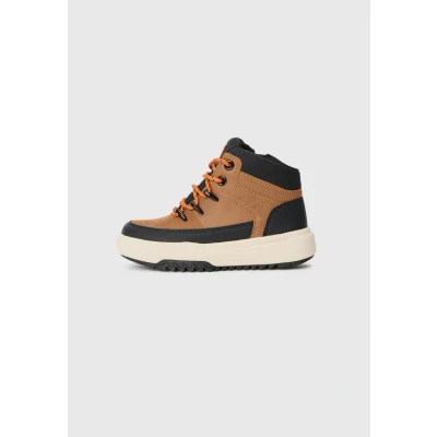 Image of Geox Bunshee B Laceup ankle boots for kids, Size: 3, Brown shoes