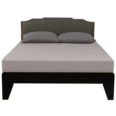 Image of Lirex Fitted Sheet, Double Size 100% Egyptian Cotton 300 Thread Count Soft Breathable Grey