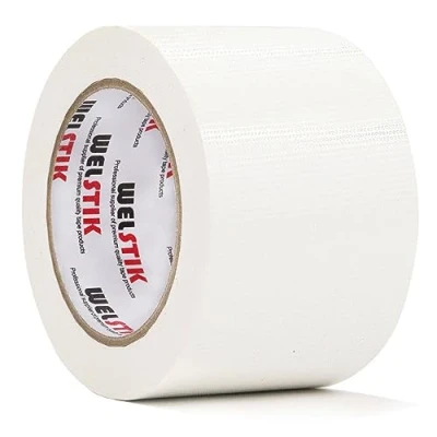 Image of WELSTIK Professional Grade Duct Tape, Waterproof Cloth Fabric,Colored Gaffer Tape for Repairs, DIY, Crafts, Indoor Outdoor Use,75mm X 41M, 7.5 Mil Thick,White