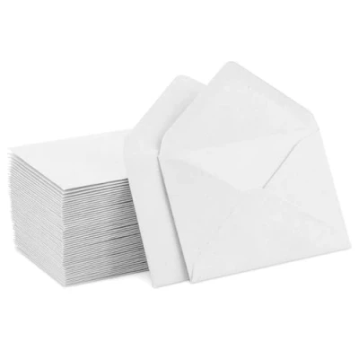 Image of 25 x Kraft Paper Envelopes DIN C6.130 g/m² for Letters, Greeting Card, Invitation Cards, Birthday White