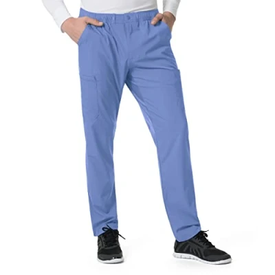 Image of Carhartt Men&#039;s Athletic Cargo Pant Medical Scrubs, Ceil Blue, Medium/Tall