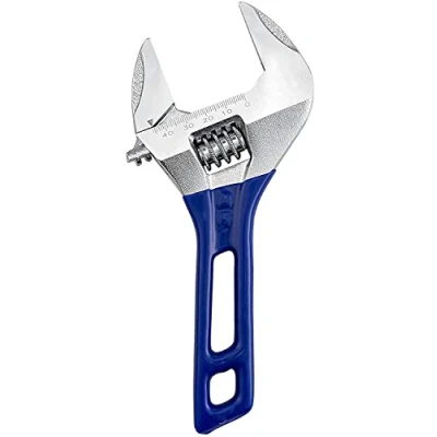 Image of Wide Opening Stubby Adjustable Wrench Spanner with Short Handle Chrome Vanadium Steel Forged (8&quot;)