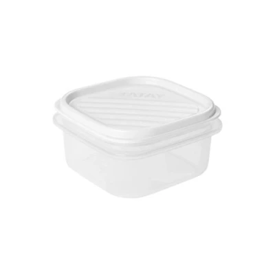 Image of TATAY Food Storage, Airtight, 0.3 L of Capacity, Flexible Pressure Lid, BPA free, Suitable Microwave and Dishwasher, White. Measures: 10 x 5,5 cm