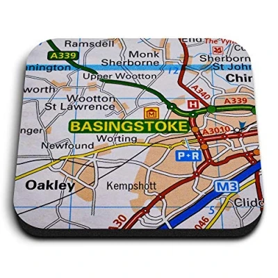 Image of 1 x Square MDF Fridge Magnet Basingstoke England Travel Holiday UK 44229