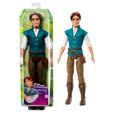 Image of Mattel Disney Princess Toys, Posable Flynn Rider Fashion Doll in Signature Look Inspired by the Movie Tangled, Gifts for Kids, HLV98