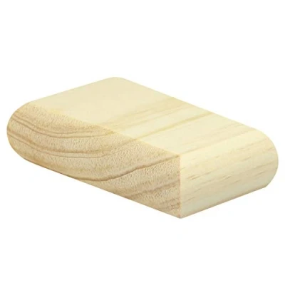 Image of Jackson Woodturners Pine Flat Half Newel Cap rebated to fit a 82mm Post