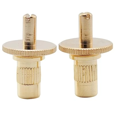 Image of Musiclily Pro Metric Sized M4 Nashville Tune o matic Bridge Studs and Bushings for Epiphone Les Paul Style Guitar, Gold(Set of 2)