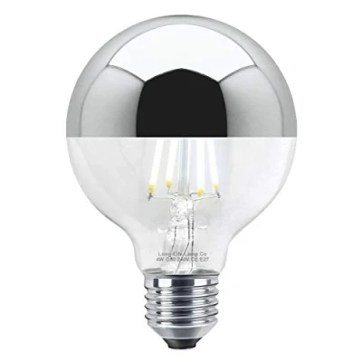 Image of Long Life Lamp Company 4w LED Crown Silver Light Bulb Mirror Top E27 Cool White