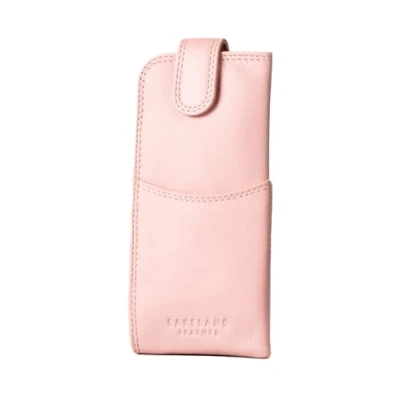 Image of Real leather Slim Glasses Case in Light Pink genuine spectacle pouch ladies mens