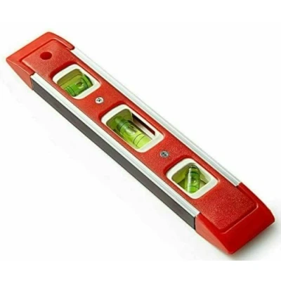 Image of 3 Way 9Magnetic Spirit Level Small Mini Scaffolders Lightweight 230mm
